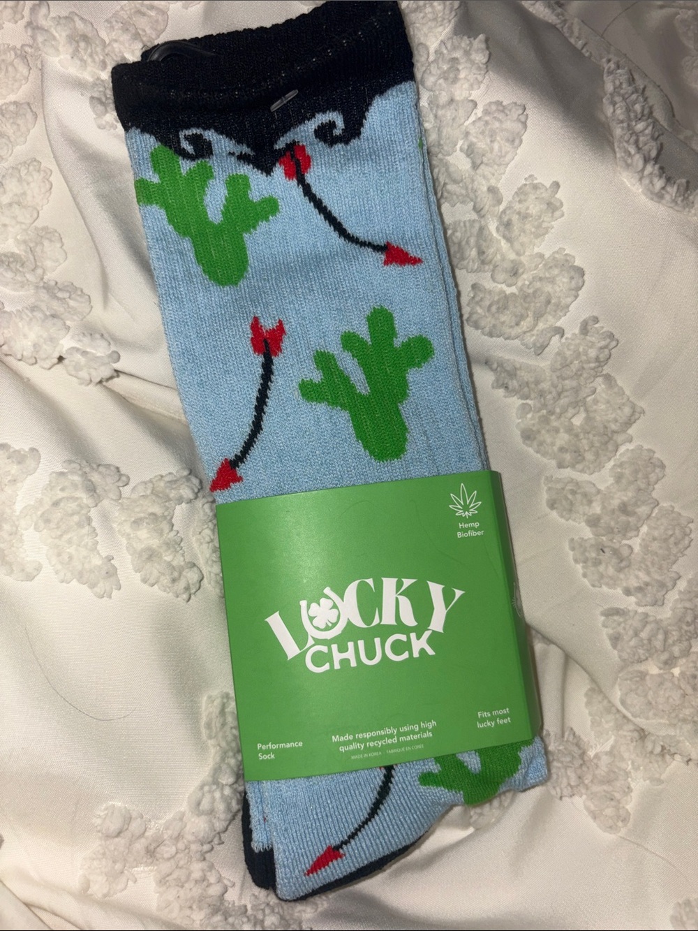 Women’s or Men’s Light Blue Cactus Pattern Socks NEW, cowboy compass